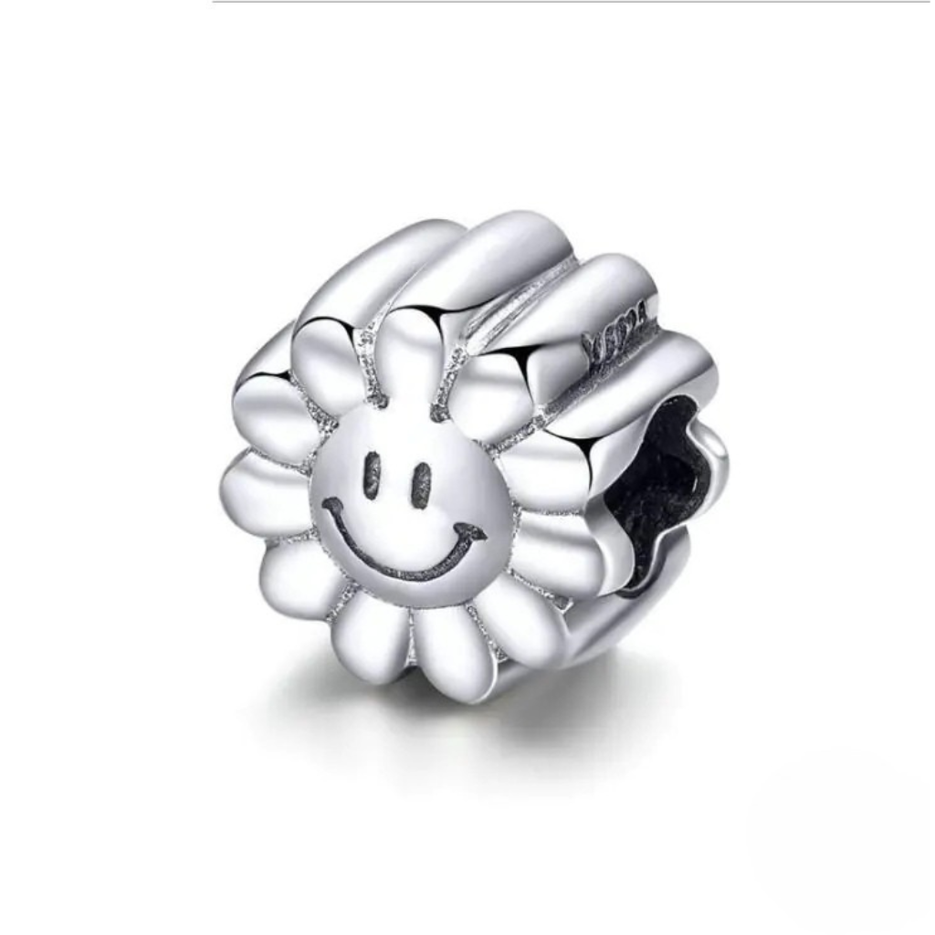 Sunflower Smiley Face Pendant Bead Jewelry