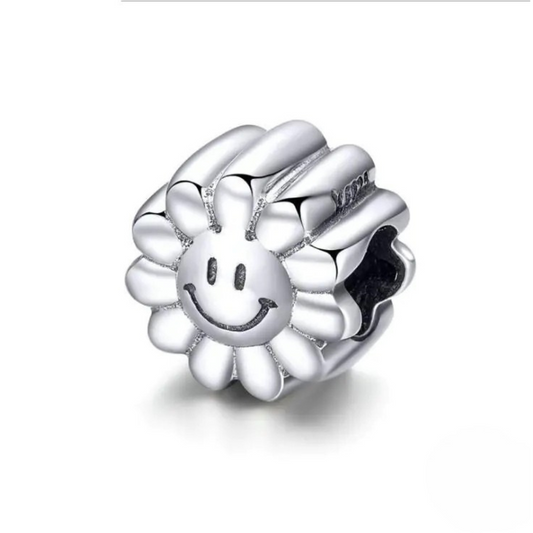 Sunflower Smiley Face Pendant Bead Jewelry